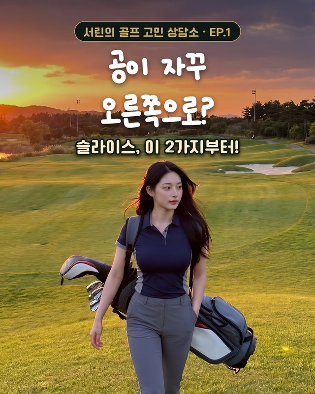 서린의 골프 고민 상담소 EP.1 커버 — 공이 자꾸 오른쪽으로?